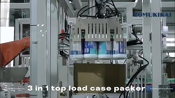 ZOMUKIKAI ZC-IT600 Automatic 3 in 1 Top Load Robot Case Packer for Bottoles Cans