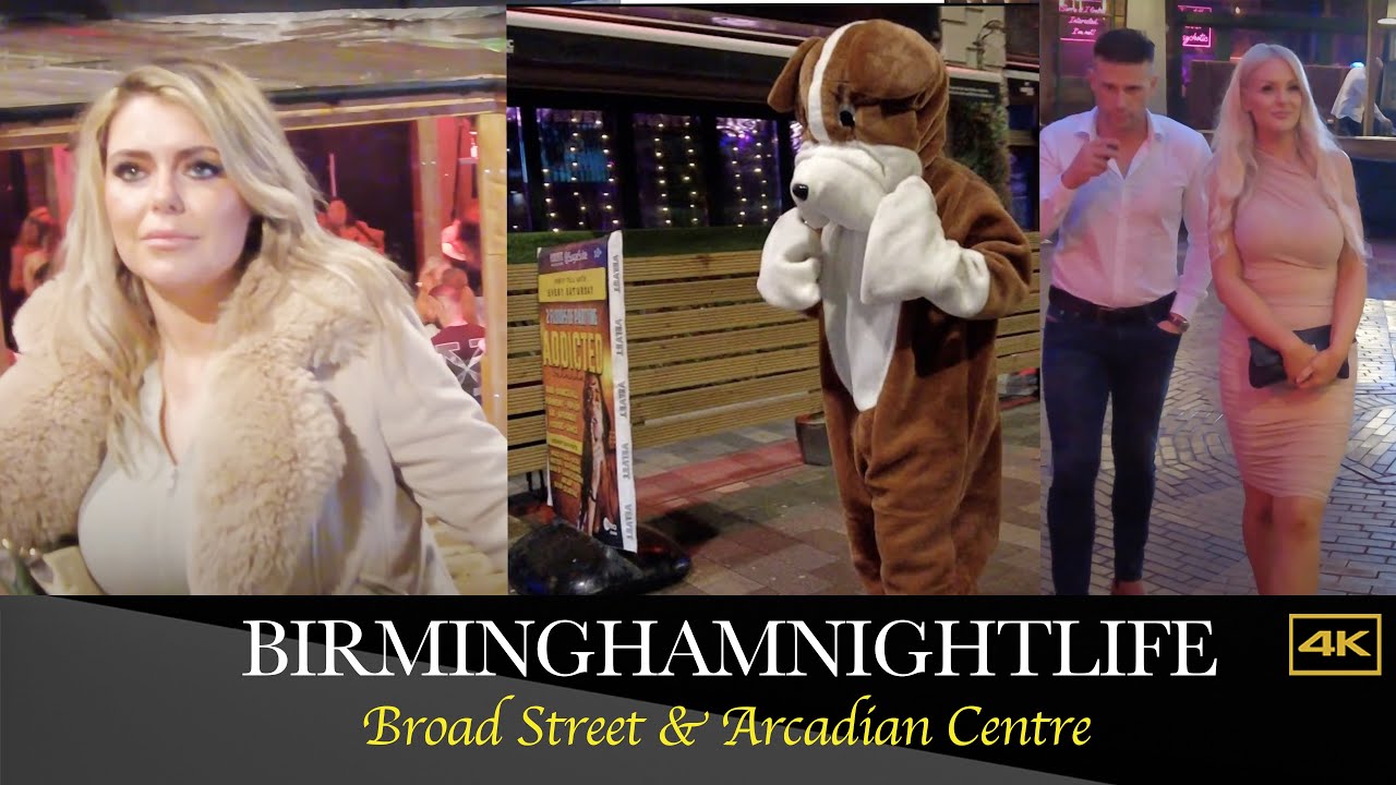 Birmingham UK Nightlife Walk 4K