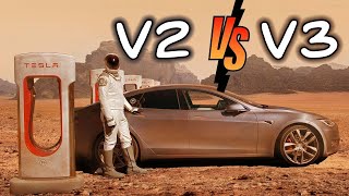 Supercharging a Tesla Model S: V2 Versus V3