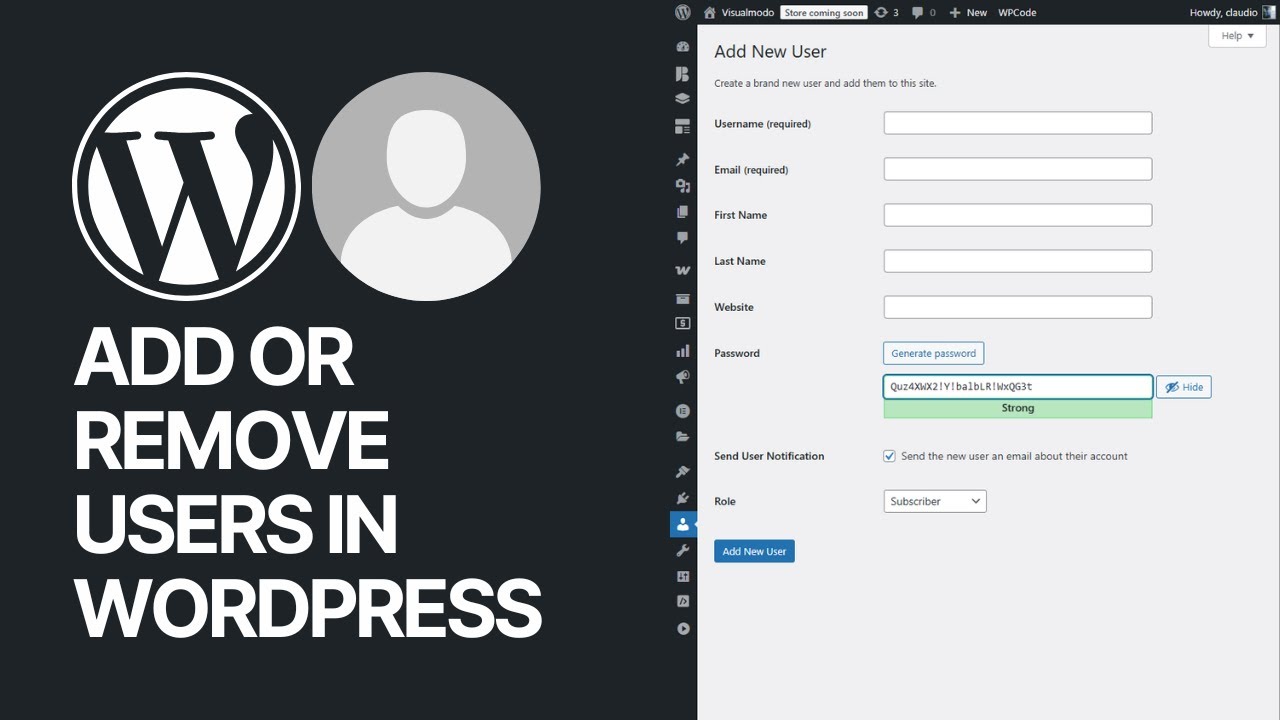 How To Add or Remove Users in WordPress? Beginners Guide - YouTube