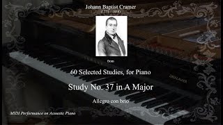 J.B. Cramer: Study No. 37 in A Major, Allegro con brio, from 60 Selected Studies, for Piano