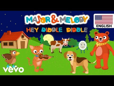 Major & Melody - Hey Diddle Diddle (Nursery Rhymes for kids / US version)