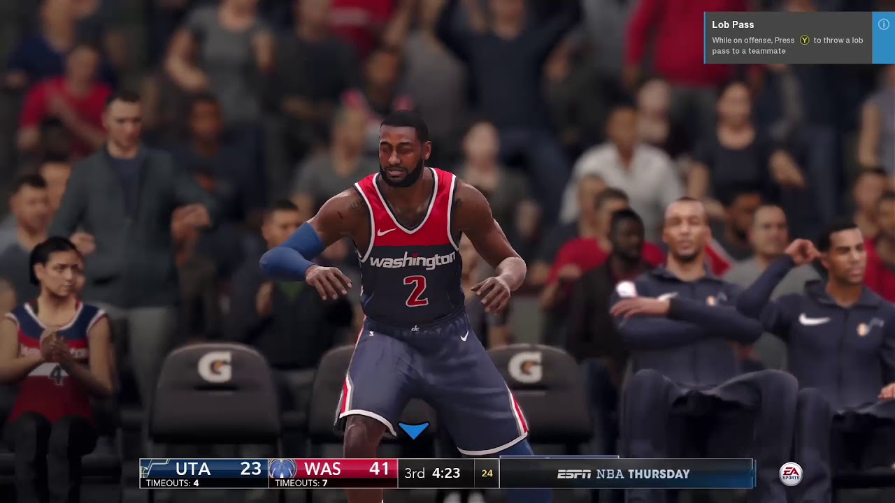NBA Live 18 Wizards vs  Jazz Gameplay Highlights. JOHN WALL PUTS UP MONSTER SHOW!!!