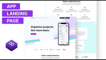 App Landing Page Template Design using Html Css Bootstrap from Scratch | Responsive (Intro)