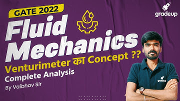 GATE 2022 🔥🔥| Fluid mechanics |  Venturimeter का Concept With Short Tricks | By Vaibhav Sir