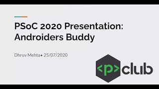 Androiders Buddy Psoc - 2020 Mid Presentations