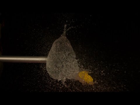 High Speed Camera Water Balloon Exploding