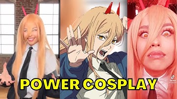 Valkyrae cosplays as Power from Chainsaw Man