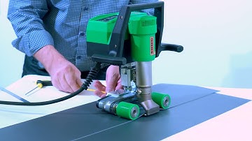 LEISTER UNIDRIVE 500 - Tutorial - Nozzle adjustment 30 40mm and support wheel setting - PLASTRAL