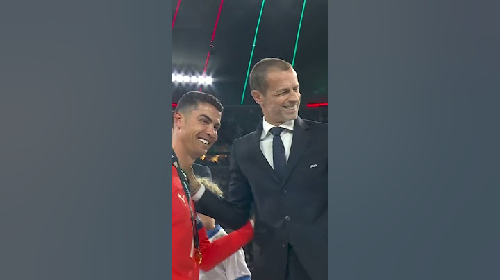 Ronaldo almost dropped the Nations League trophy😂