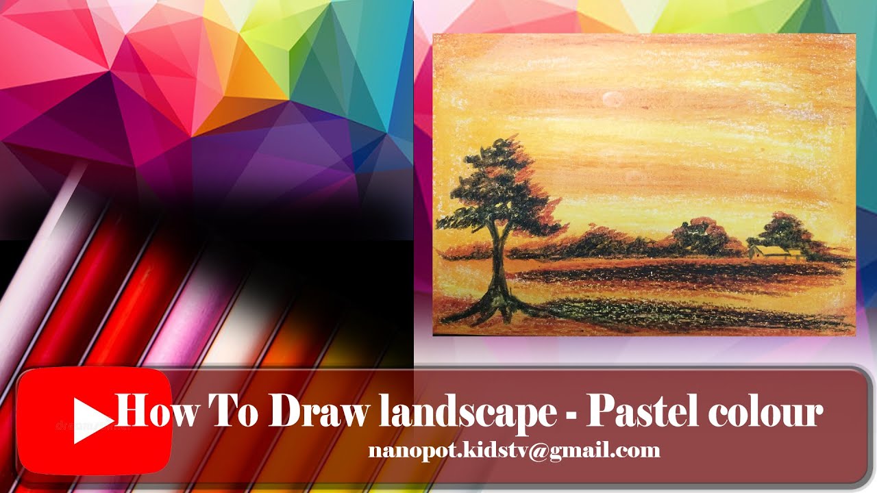 Landscape drawing for kids | Landscape Easy Draw step by step ...