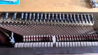 Hear Piano Note B Flat 1 Strings Seperate Then Together