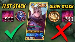 HOW TO STACK FAST? CECILION STACK HACKS! TOP GLOBAL CECILION GAMEPLAY