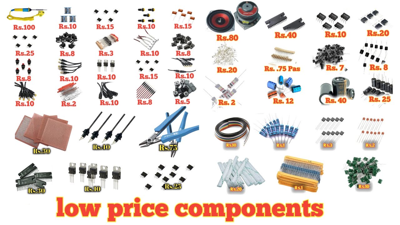 Local components. Japan Electronic components.