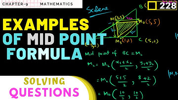 MG-9 Episode#228 | Examples of Mid point Formula | Chapter#9 Math for 9th class