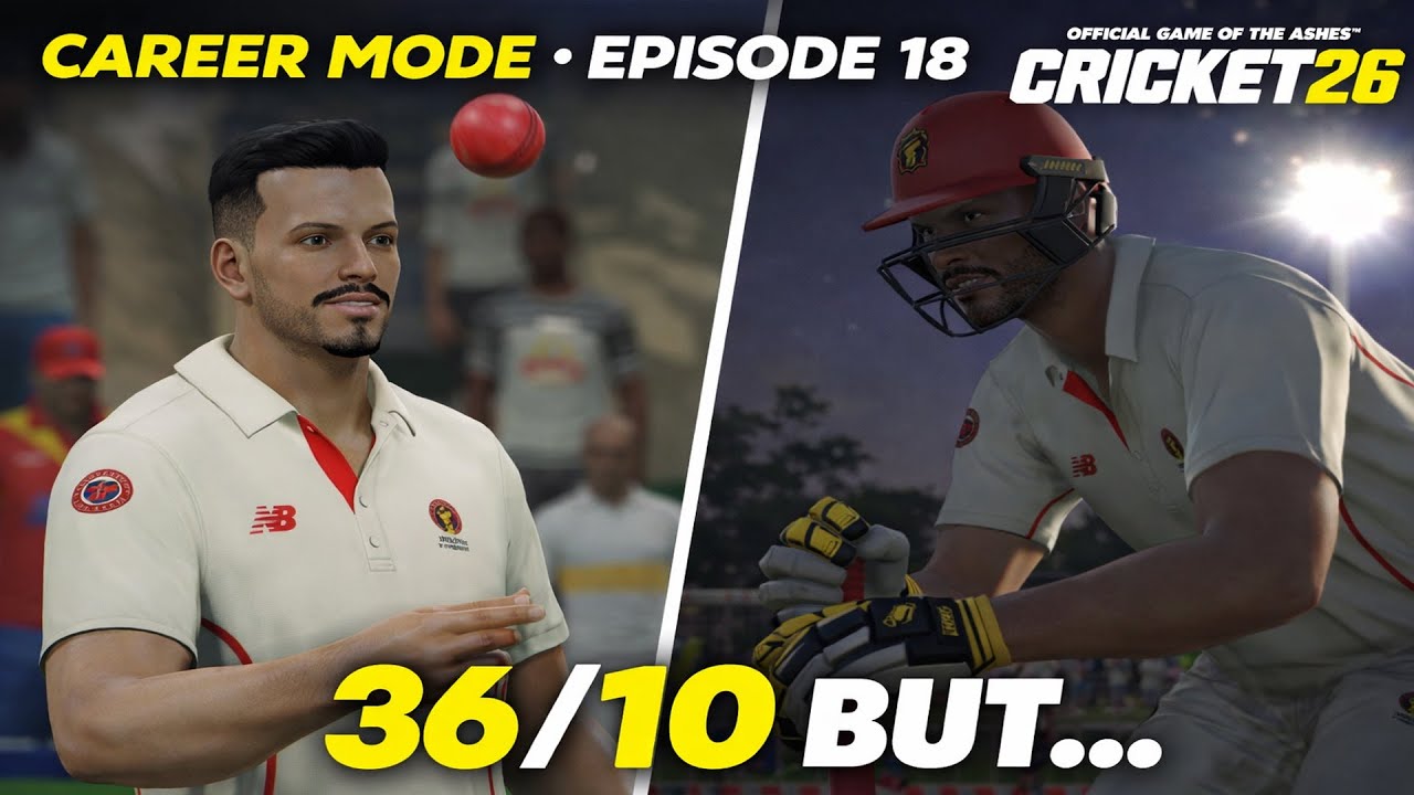 36 runs all out - Cricket 26 Career Mode | 4 day Sheffield Shield Episode 18
