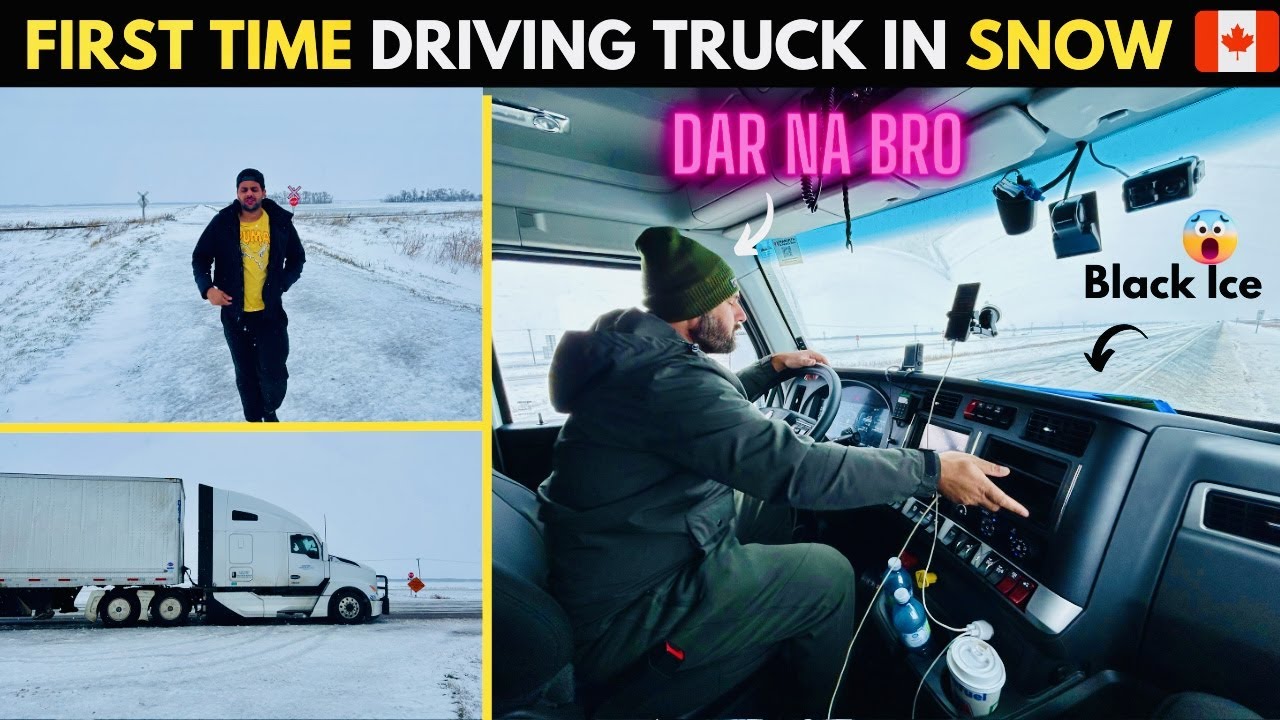 Driving Truck For First Time in Snow 🇨🇦😱 || Trucking in Canada - YouTube