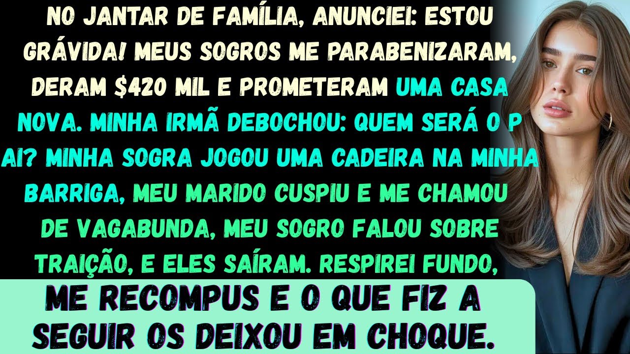 Na ceia em família, levantei-me animada e anunciei: Estou grávida! Quando meus sogros ouviram, ficar