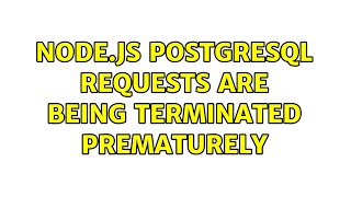 Celebrity Node.js PostgreSQL requests are being terminated prematurely Profile