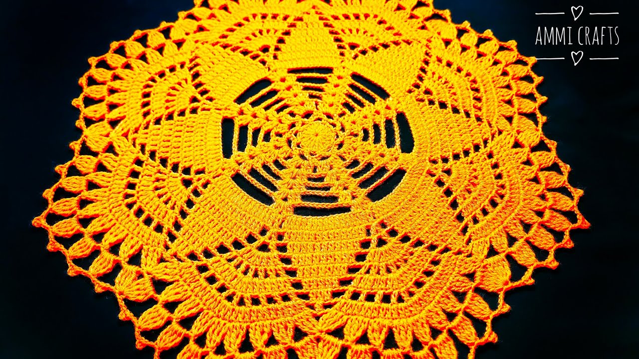 🧡 ROUND CROCHET DESIGN 🧡 ( Rumal / Doily / Tablecloth ) Hindi/Urdu - Woolen Crochet Pattern  323