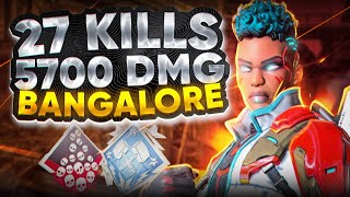 : -268! 27 KILLS & 5700 DMG ON BANGALORE WITH HEIRLOOM !      apex