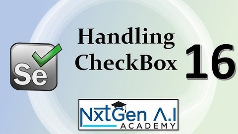 Selenium Tutorials for Beginners : 16. How to Handle Checkbox