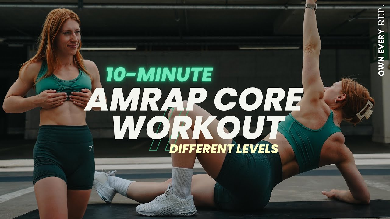 10 Min. Core Workout Ab Workout AMRAP Different Levels No Equipment