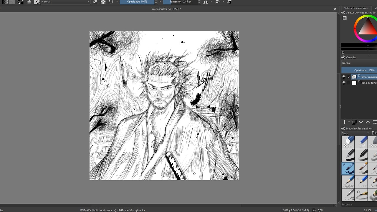 musashi digital drawing