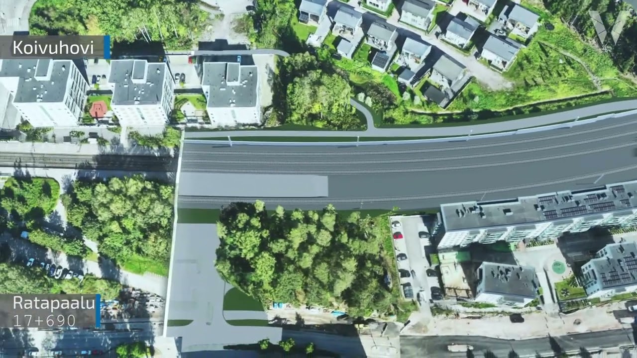 Espoon kaupunkirata -hankkeen havainnevideo