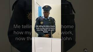 The Kids At Home Think I Am A Super Hero namibia lawenforcement viral laugh