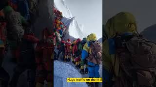 Major traffic on mountains particularly Everest and K2 #k #viral #glaciercave