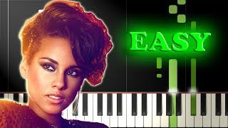 ALICIA KEYS - GIRL ON FIRE - Easy Piano Tutorial chords