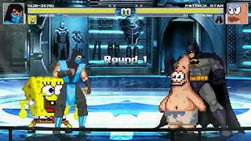 AN Mugen Request #77: Sub-Zero & Spongebob VS Patrick & Batman
