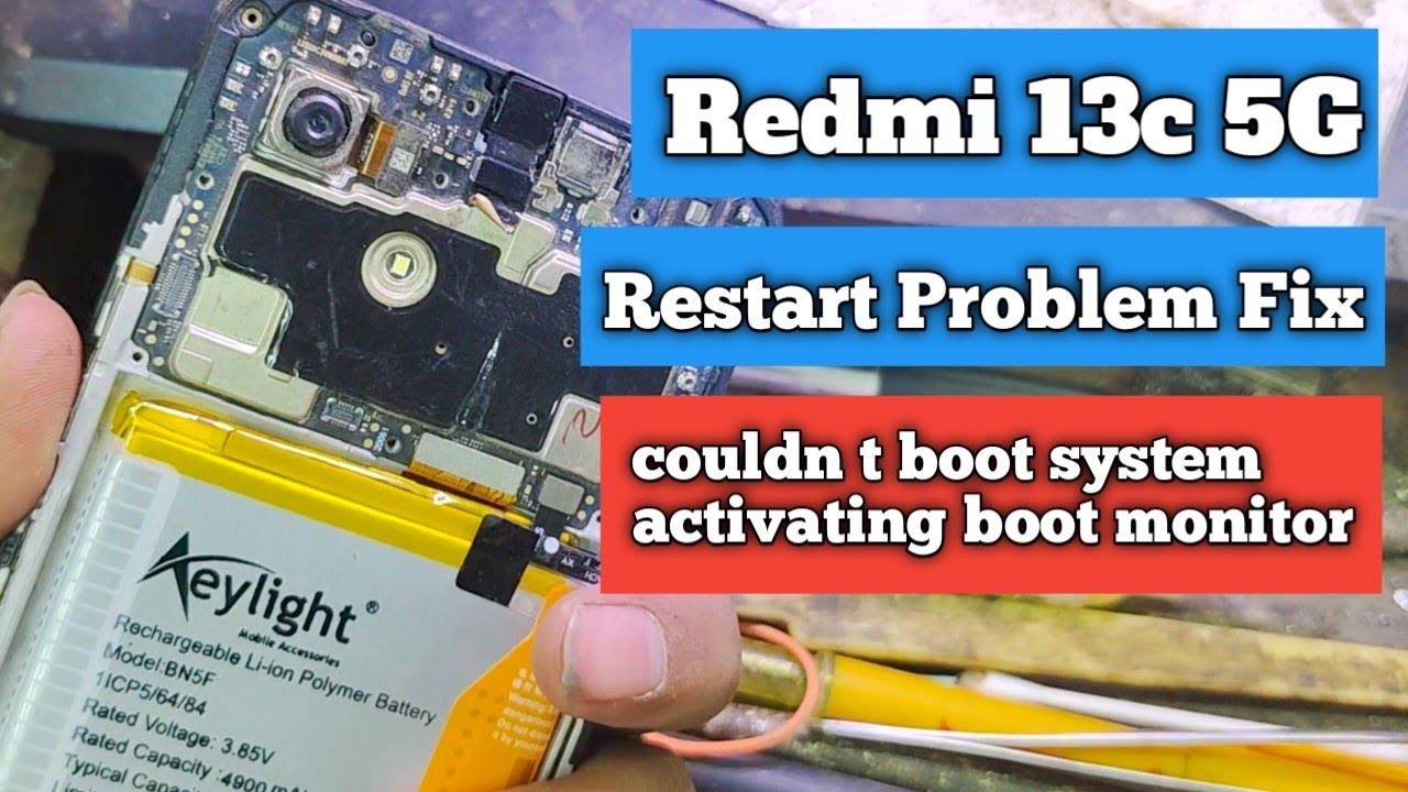 Redmi 13C 5G Restart Problem Solution | Cpu Ok Ufs Ok | Couldn't Boot System Activating Boot Monitor
