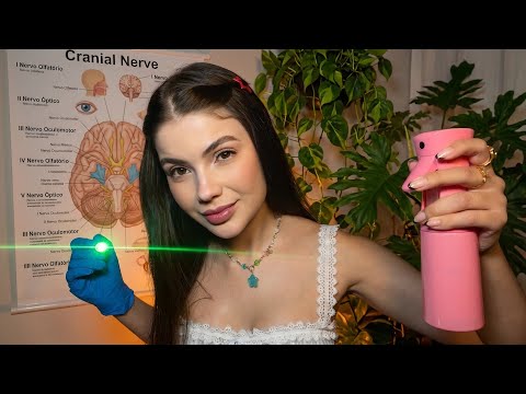 ASMR | Exame do Nervos Cranianos com os OLHOS FECHADOS  🧠👃👂
