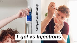 Testosterone Gel (T gel) vs T Injections (Intramuscular) (ftm UK) #HRT #transgender #transmasculine