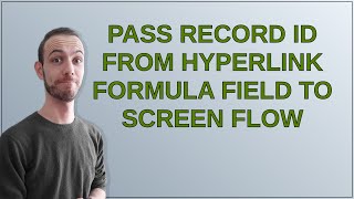Salesforce: Pass Record Id from Hyperlink formula field to screen flow