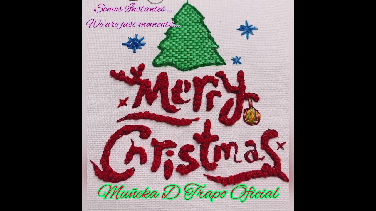 Christmas Scene Embroidery on Canvas 1 of 5 YouTube