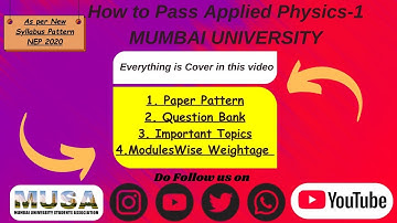 How to pass Aplied Physics-I | NEP Scheme | Pratice paper with most of imp questions | MUSA | Shahid