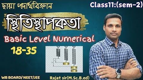 স্থিতিস্থাপকতা | Elasticity | Basic Level Numerical solution |17-35| Chhaya prakashani |Class11Sem 2