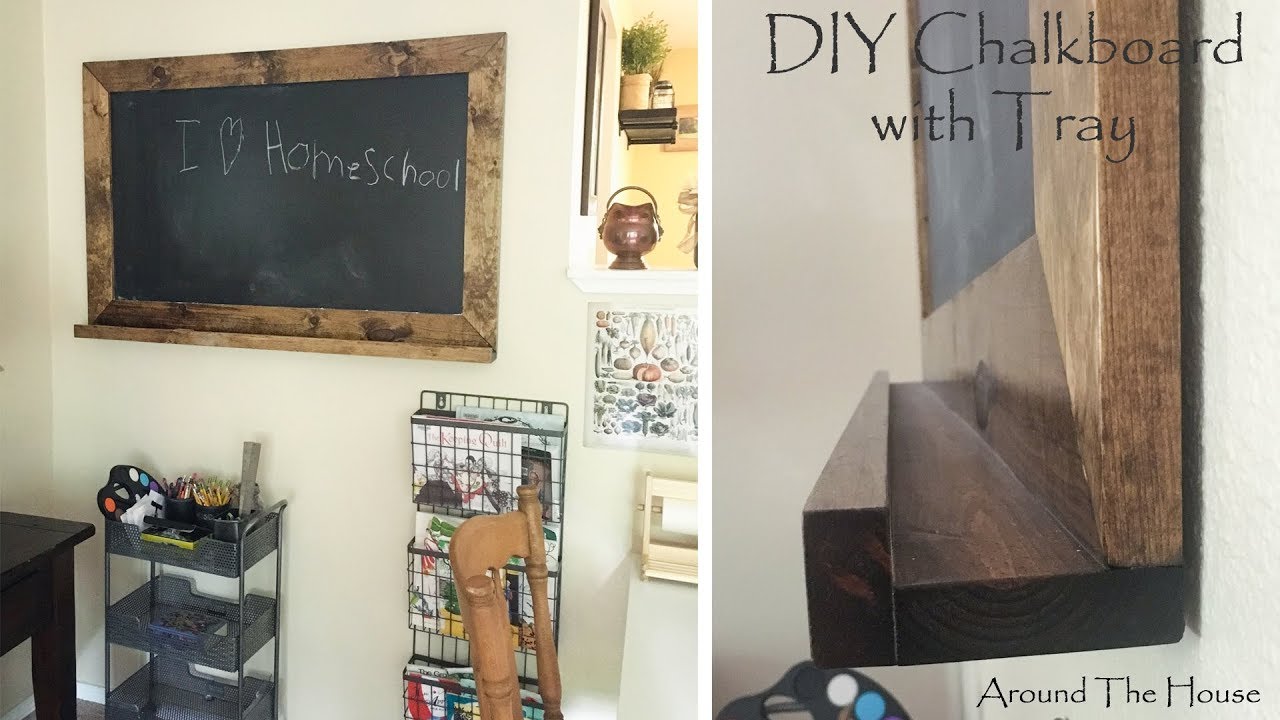 Making A Rustic Wall Mounted Chalkboard With Chalk Tray DYI YouTube Making A Rustic Wall Mounted Chalkboard With Chalk Tray DYI YouTube