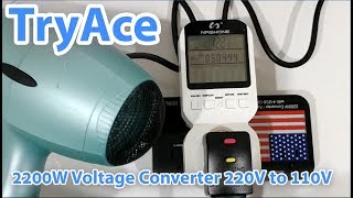 TryAce 2200W Voltage Converter and 10A Travel Adapter with 4-Port Step Down 220V to 110V FULL REVIEW