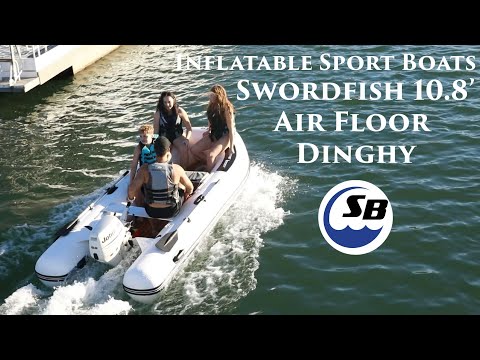 Inflatable Sport Boats Swordfish 10.8ft 2n1 EVA Teak Air Deck Dinghy