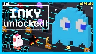 CROSSY ROAD INKY UNLOCK! | NEW Secret Character of the Pac-Man 256 Update (Android/iOS)