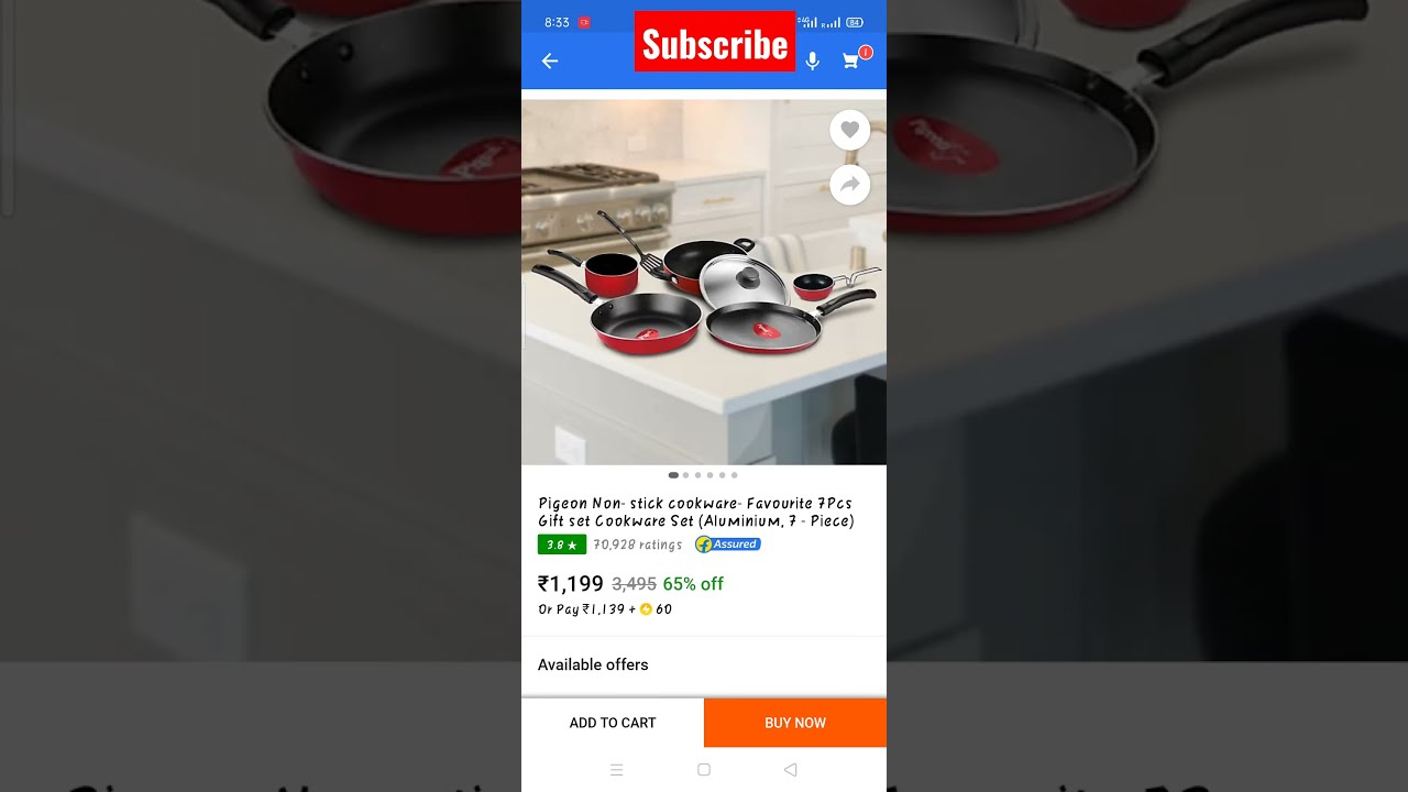 65% Offer on Pigeon Cookwareset.. 
