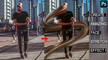 Easiest way to create a FACE STRETCH EFFECT in Photoshop
