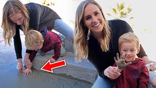 FAMILY HANDPRINTS IN OЏR NEW HOME! (finally 🤣)