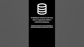 What is a Database Schema? #shorts #database