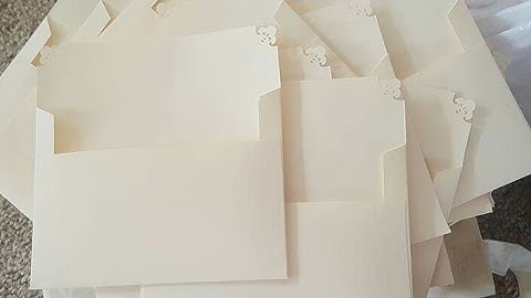 DIY A7 Envelope Tutorial - Wedding Envelopes -  Elegant Wedding -  5x7 Envelopes Handmade