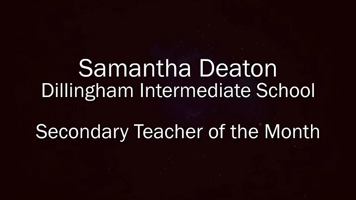 November Secondary Teacher of the Month: Samantha ...